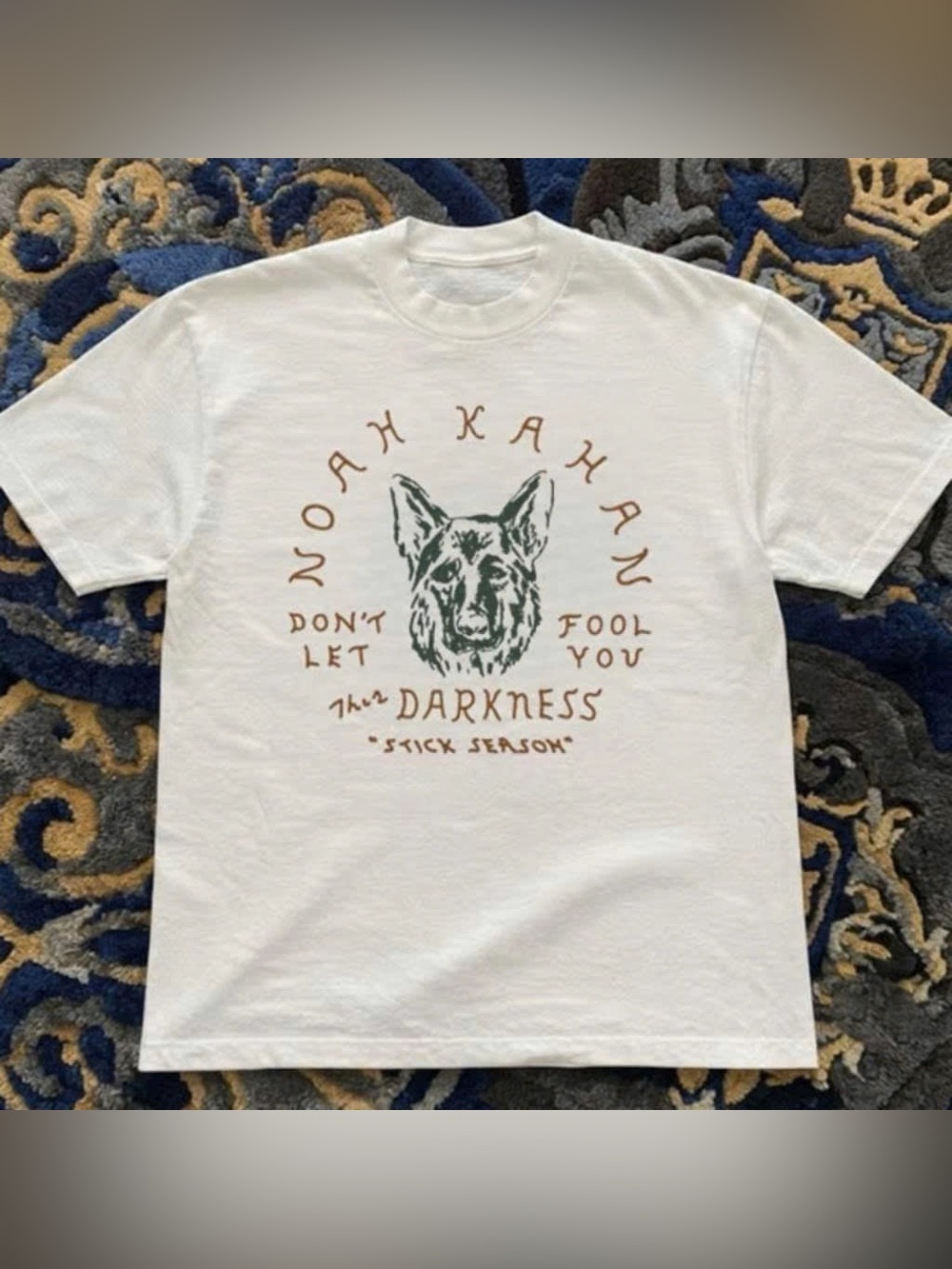 Vintage White Noah Kahan Graphic Style Unisex T-shirt